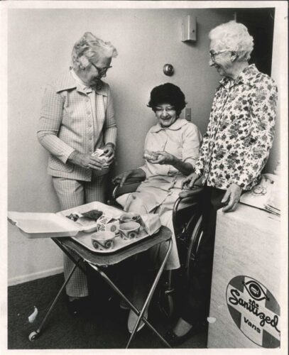 Mobile Meals of Southern Arizona (Mobile Meals of Tucson)-Volunteers delivering a meal to a client